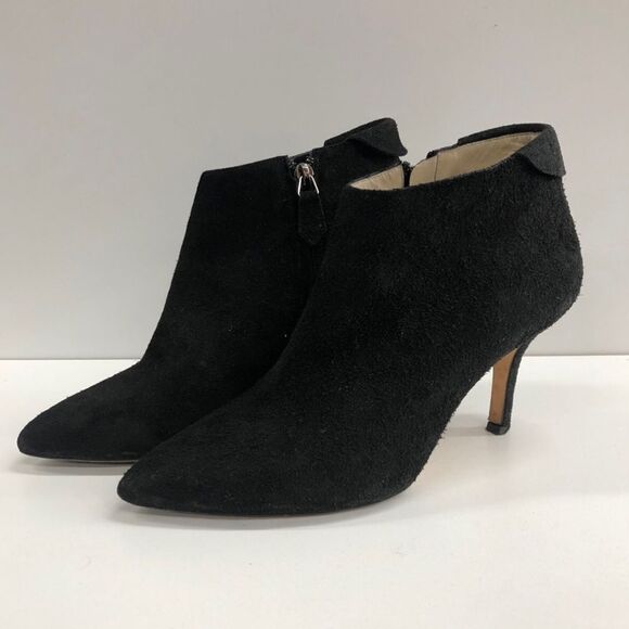 Yvonne Kone Simone Black Suede Ankle Booties 38.5/8.5 - Picture 1 of 7